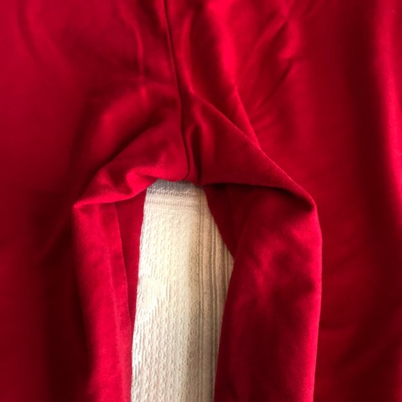 NEW Susan Graver Weekend French Terry  Pull-On Crop Pants Red XL - Picture 13 of 16